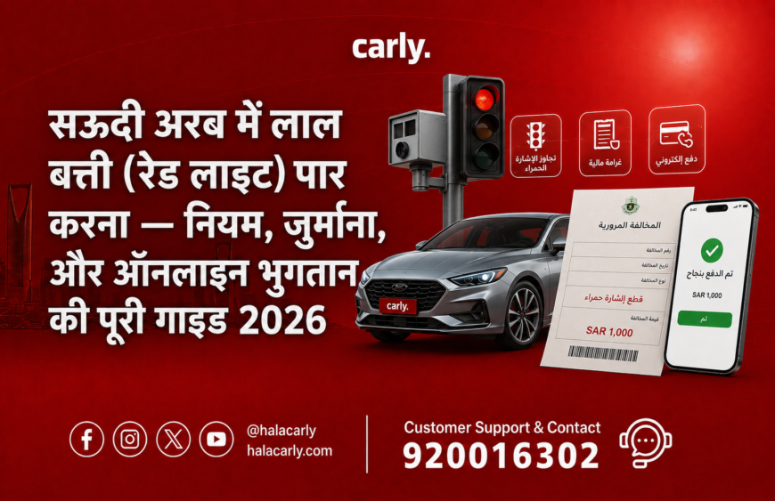 सऊदी अरब में लाल बत्ती (रेड लाइट) पार करना — नियम, जुर्माना, और ऑनलाइन भुगतान की पूरी गाइड 2026