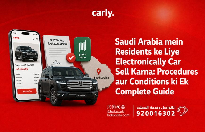 Saudi Arabia mein Residents ke Liye Electronically Car Sell Karna